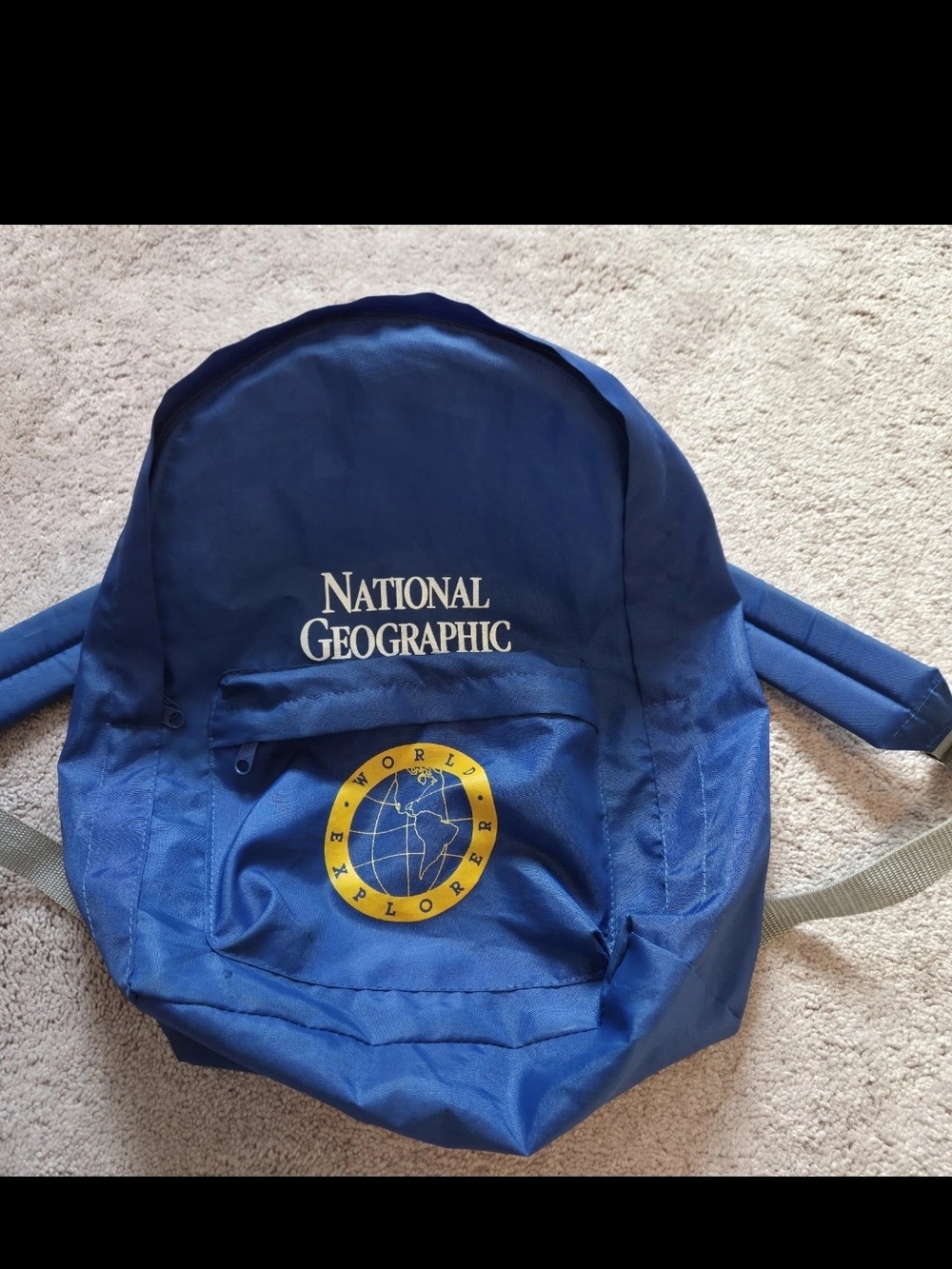 90's Y2K Vintage National Geographic World Explorer Blue Backpack